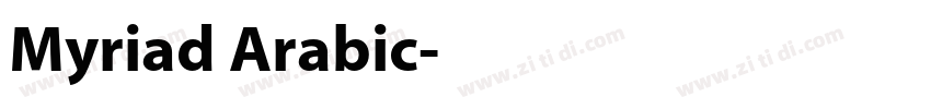 Myriad Arabic字体转换